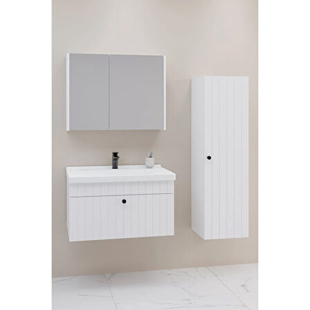 
Alice 80 Cm Banyo Dolabı Bgn Aynalı - Boy Dolap Dahil