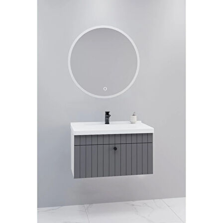 
Alice 80 Cm Banyo Dolabı Orz Led Aynalı - Boy Dolap Hariç