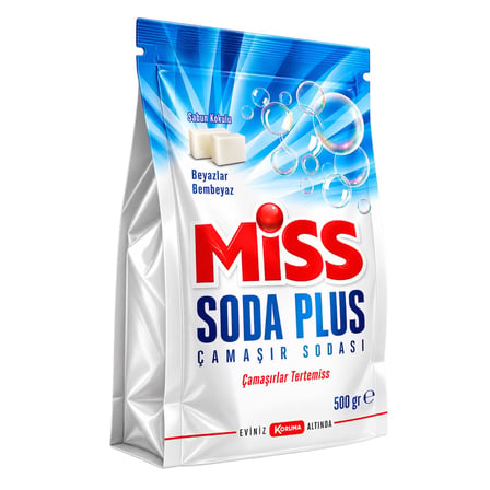 Miss Soda Plus Çamaşır Sodası Lavanta ve Beyaz Sabun Kokulu 500 gr 4 lü Karma