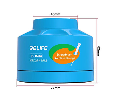 RELİFE RL-078A 360° DÖNEBİLEN ONARIM ARACI DEPOLAMA RAFI 14 DELİKLİ SAKLAMA KUTUSU