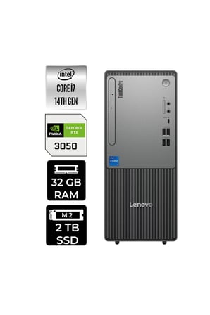 ThinkCentre Neo 50T G5 i7 14700 32GB 2TB SSD RTX3050/6GB W11H Masaüstü Bilgisayar & PER4 USB Bellek