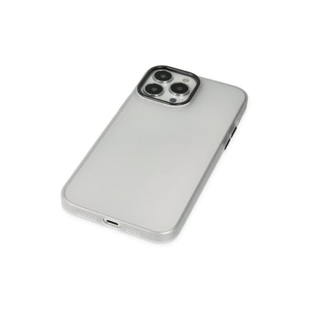 Apple iPhone 13 Pro Max Kılıf Modos Metal Kapak - Şeffaf