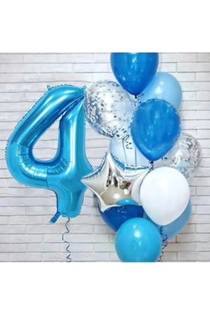 Mavi Yaş Balon Set -1-2-3-4-5-6-7-8-9