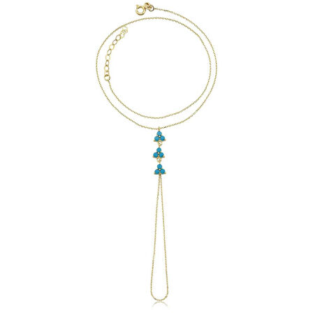 Üçlü Mavi Taşlı Şahmeran