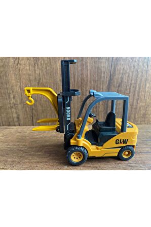 Forklift Diecast Model Iş Makinası Kırılmaz OYUNCAK FORKLİFT İNİP KALKAR