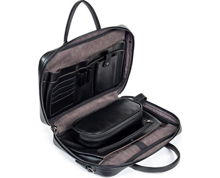 Macbook 14 İnç Çok Gözlü Organizer El Omuz & Laptop Evrak Çantası Omuz Askılı