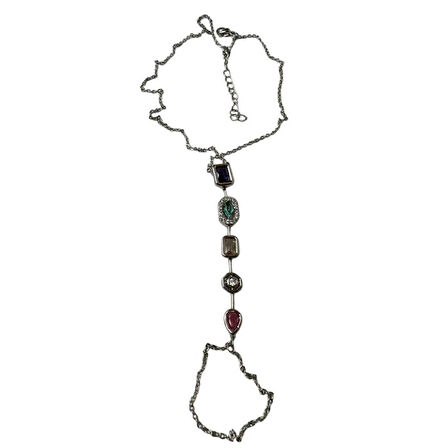 Uretti - Melik 9215 4750 Beş Element Renkli Taşlı Çelik Şahmeran Bileklik