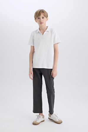 Erkek Çocuk Standart Paça Keten Karışımlı Pantolon