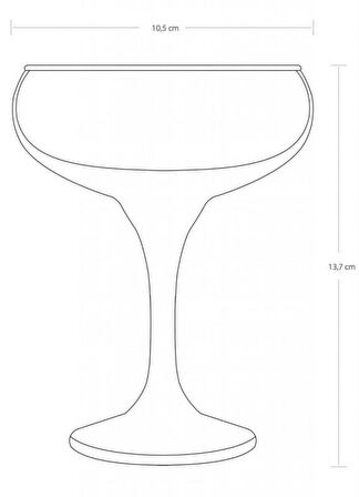 Paşabahçe 44136 Bistro 6 lı Yayvan Magnolya Sunum, Meşrubat Bardağı