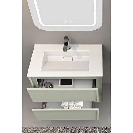 Elisa 80 Cm Banyo Dolabı - Nane Yeşili (boy Dolap Dahil)