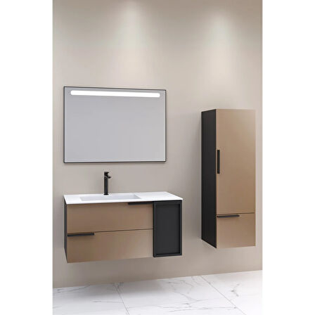 Monza 100 Cm Banyo Dolabı - Boy Dolap Dahil