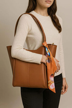 Kadın Fular Detaylı Omuz Çanta