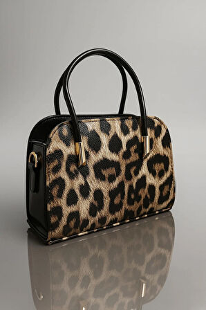 Kadın Leoparlı Small El ve Omuz Çantası