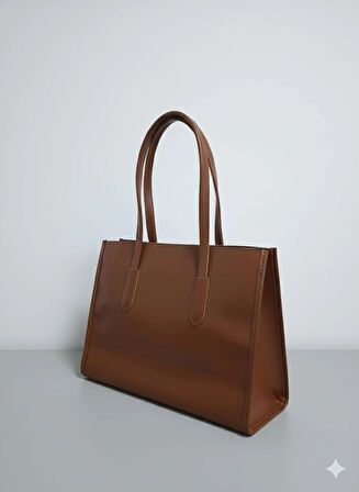 Kadın Büyük Boy Tote Suni Deri Kol ve Omuz Çantası