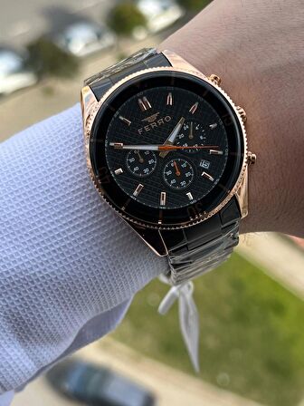 FERRO İç Fonksiyonları Aktif Chronograph 30 Mt Su Geçirmez Erkek kol Saat xf0014