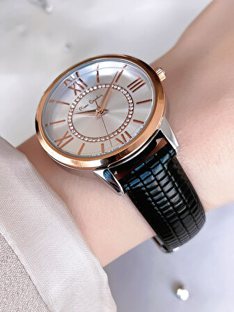 PİERRE CARDİN Deri Kordon Kadın Kol Saati 30 Mt Su Gecirmez+Bileklik PR.08.KD.2002F06