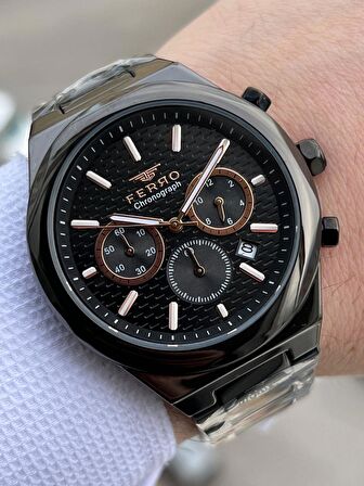 FERRO İç Fonksiyonları Aktif Chronograph 30 Mt Su Geçirmez Erkek kol Saat xf0027