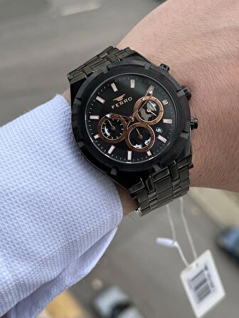 FERRO İç Fonksiyonları Aktif Chronograph 30 Mt Su Geçirmez Erkek kol Saat xf0031