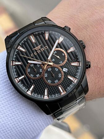 FERRO İç Fonksiyonları Aktif Chronograph 30 Mt Su Geçirmez Erkek kol Saat xf0033