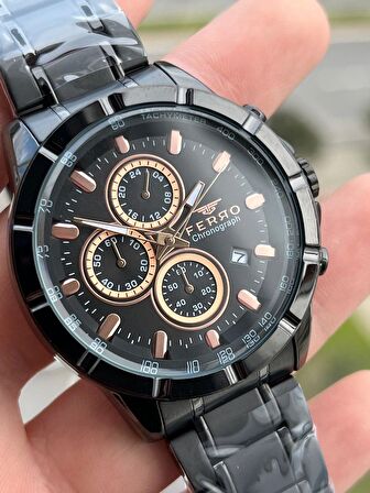 FERRO İç Fonksiyonları Aktif Chronograph 30 Mt Su Geçirmez Erkek kol Saat xf0041