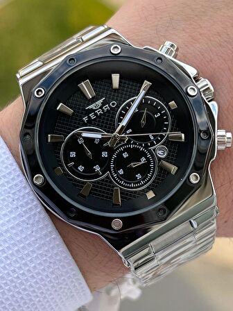Ferro Çelik Kordon İç Fonksiyonları Aktif Chronograph 30 Mt Su Geçirmez Erkek Kol Saat EFM31365-A2