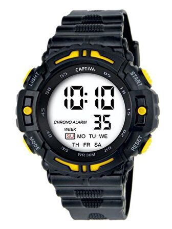 Captiva 30 mt Suya Dayanıklı Digital Alarm-Kronometre-Led Işık Spor Kasa Çoçuk Kol Saati CPT.X025