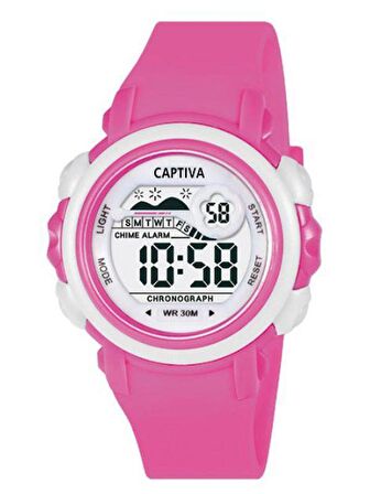 Captiva 30 mt Suya Dayanıklı Digital Alarm-Kronometre-Led Işık Spor Kasa Çoçuk Kol Saati CPT.X072