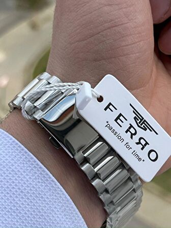 Ferro Çelik Kordon İç Fonksiyonları Aktif Chronograph 30 Mt Su Geçirmez Erkek Kol Saat EFM31289-A3