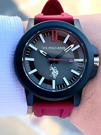 U.S.POLO ASSN Silikon Kordon 5 Atm Suya Dayanıklı Spor Erkek Kol Saati USPA.1029.B03