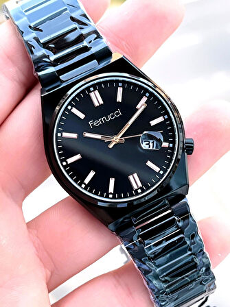 Ferrucci Tsuyosa Model Çelik Kordon Takvimli Kadran 30 Mt Suya Dayanıklı Erkek Kol Saati EFC.03223.2