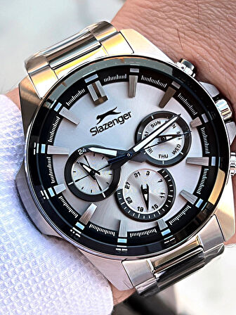 Slazenger Çelik Kordon İç Fonksiyonları Aktif 10 Atm Suya Dayanıklı Erkek Kol Saati ESL9.2456.2.01