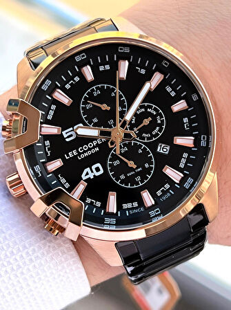 Lee Cooper Çelik Kordon İç Fonksiyonları Aktif 5 Atm Suya Dayanıklı Erkek Kol Saati ELC07469.450