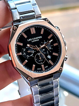 Lee Cooper Çelik Kordon İç Fonksiyonları Aktif 5 Atm Suya Dayanıklı Erkek Kol Saati ELC07319.350