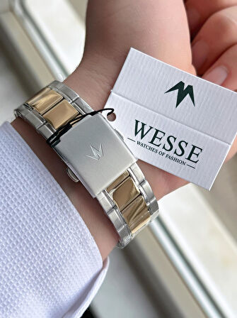 Wesse Çelik Kordon İç Fonksiyonları Aktif 5 Atm Suya Dayanıklı Erkek Kol Saati EW.2088015-SY