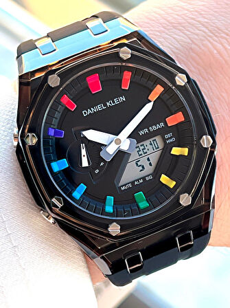 Daniel Klein Silikon Kordon Dijital&Analog 50 Mt Suya Dayanıklı Erkek Kol Saati EDK.2100.6