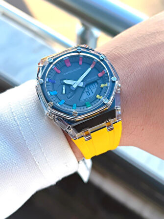 Daniel Klein Silikon Kordon Dijital&Analog 50 Mt Suya Dayanıklı Erkek Kol Saati EDK.2100.2
