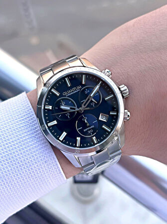 Quantum Sapphire Cam Çelik Kordon İç Kadran Fonksiyonları Aktif 10 Atm Erkek Kol Saati EPWG1159.390