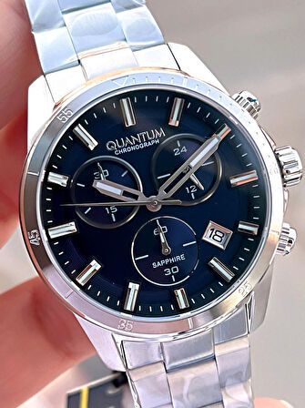Quantum Sapphire Cam Çelik Kordon İç Kadran Fonksiyonları Aktif 10 Atm Erkek Kol Saati EPWG1159.390