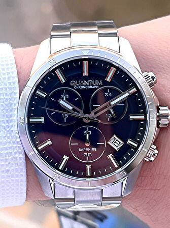 Quantum Sapphire Cam Çelik Kordon İç Kadran Fonksiyonları Aktif 10 Atm Erkek Kol Saati EPWG1159.390