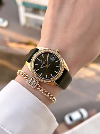 Daniel Klein Deri Kordon Takvinli Kadran 3 Atm Suya Dayanıklı Kadın Kol Saati+Bileklik BDK.13597-4