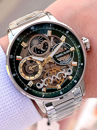 Daniel Klein Otomatik&Kurmalı Ay Ve Güneş Kadran Dual Time Özelikli Erkek Kol Saati EDK.14043.4