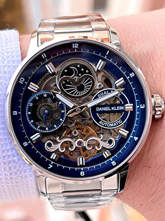 Daniel Klein Otomatik&Kurmalı Ay Ve Güneş Kadran Dual Time Özelikli Erkek Kol Saati EDK.14043.3