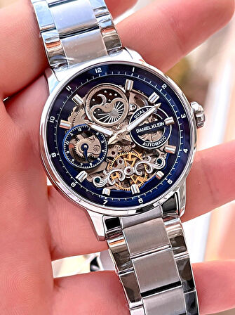 Daniel Klein Otomatik&Kurmalı Ay Ve Güneş Kadran Dual Time Özelikli Erkek Kol Saati EDK.14043.3