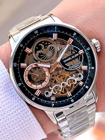 Daniel Klein Otomatik&Kurmalı Ay Ve Güneş Kadran Dual Time Özelikli Erkek Kol Saati EDK.14043.5