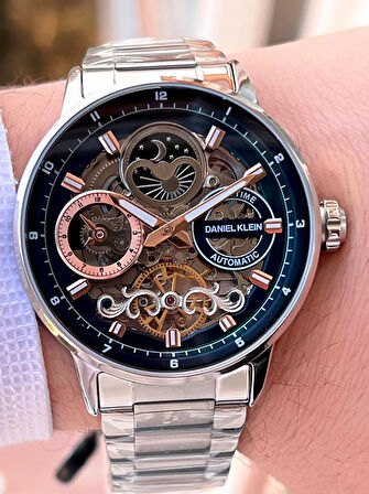 Daniel Klein Otomatik&Kurmalı Ay Ve Güneş Kadran Dual Time Özelikli Erkek Kol Saati EDK.14043.5