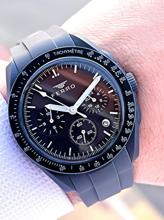 Ferro Silikon Kordon 5 Atm Suya Dayanıklı Fonksiyonları Aktif Spor Gençlere Özel Erkek Saati 1140.M2