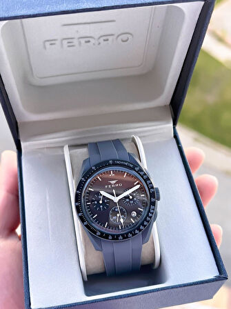 Ferro Silikon Kordon 5 Atm Suya Dayanıklı Fonksiyonları Aktif Spor Gençlere Özel Erkek Saati 1140.M2