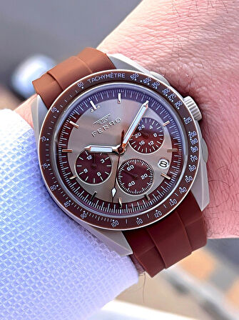 Ferro Silikon Kordon 5 Atm Suya Dayanıklı Fonksiyonları Aktif Spor Gençlere Özel Erkek Saati 1140.M4