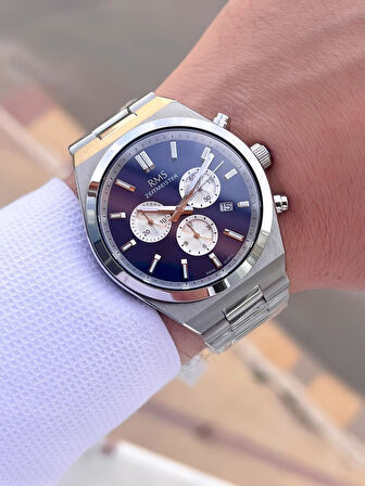 Rms Romanson Swiss Made Mekanizma Çelik Kasa&Kordon 5 Atm Suya Dayanıklı Erkek Kol Saati AG1595.05