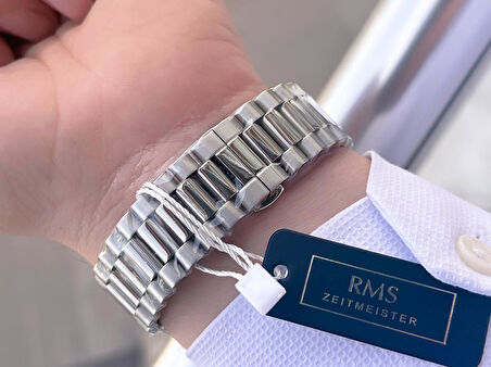 Rms Romanson Swiss Made Mekanizma Çelik Kasa&Kordon 5 Atm Suya Dayanıklı Erkek Kol Saati AG1595.06
